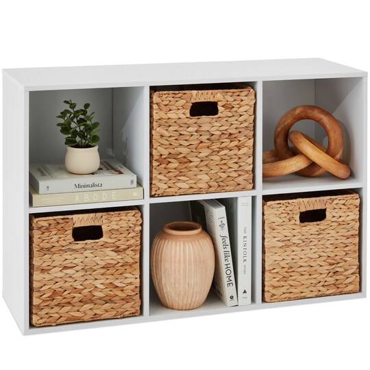 Best Choice Products; Best Choice Products 6-Cube Bookshelf, 11in Display Storage System, Organizer w/ Removable Back Panels; Category:Shelving; Image:1